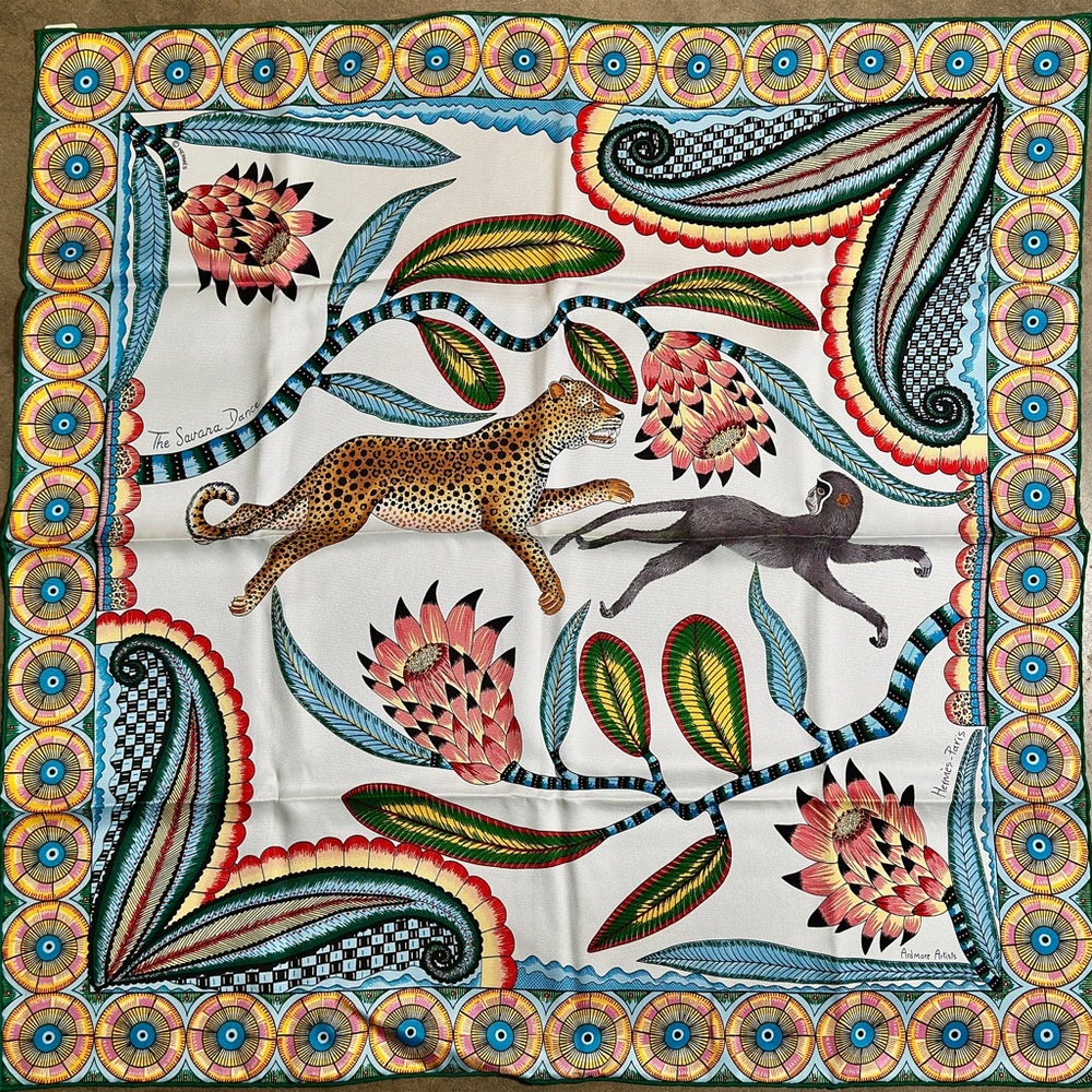 Hermès Silk The Savana Dance Scarf